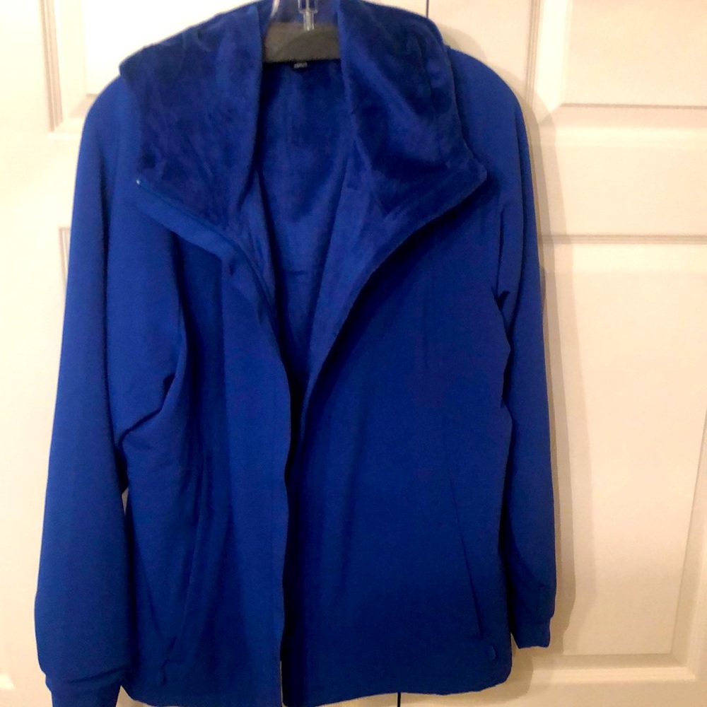Hooded velour lined coat